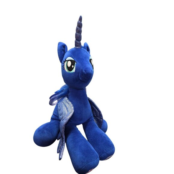 Build-A-Bear My Little Pony Princess Luna Plush Unicorn Pegasus Blue Iridescent - Picture 9 of 10